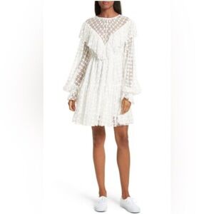 Milly Victorian Lace Mini Dress in Ivory NWT. Size 6 $525